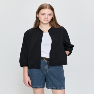 헤지스 여성 [[25FW]] HSJU5D802BK 밴드넥 집업 경량 점퍼 블랙