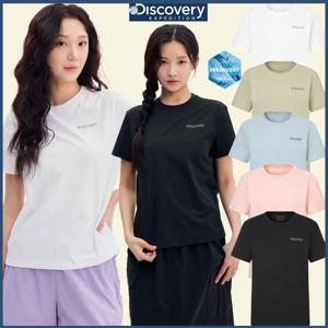 디스커버리 여름 신상 여성 에버딘 스몰로고 반팔티셔츠 DWRS64053 CJDTT