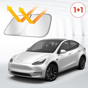 [1+1] 원터치 차량용 햇빛가리개 자동차 앞유리 썬바이저(+보관파우치) 신규타입