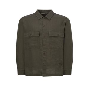 남성 [[25SS]] HZSH5B309K3 카키 린넨 아우터형 셔츠