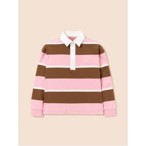 키즈 [택가 79,000] 스트라이프 럭비 긴소매 티셔츠 - 핑크 (BI5841U02X)