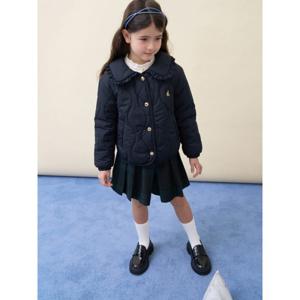 키즈 [택가 129,000] 여아 러블리 패딩 점퍼 - 네이비 (BI6138G02R)