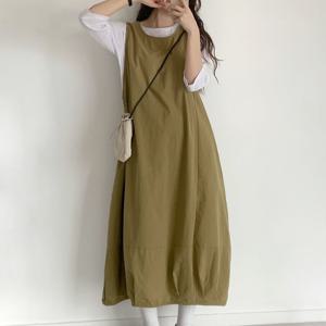 [신상오픈런] 벌룬원피스 항아리 라운드넥 아메카지 순면 민소매