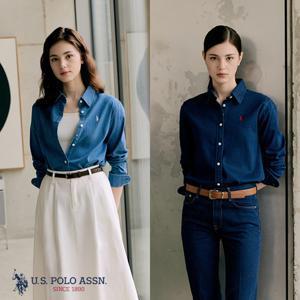 [단품][U.S POLO ASSN.] 25FW 릴렉스핏 데님셔츠 1종 여성