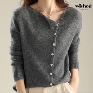 정상가:59,000원ㅣ심플 버튼 포인트 긴팔 니트 가디건 (WIBDCD035)