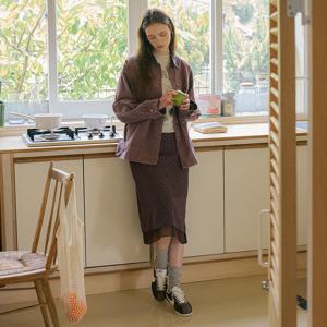 [정가179,000]세미A라인 도트 스커트 OE5AS8130