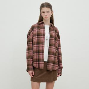 [정가149,000]오버핏 기모 체크 셔츠 OH5WBA830