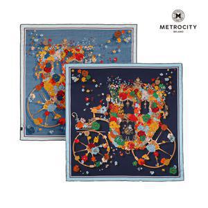 메트로시티 플로캐리지 울실크 양면 빅숄 스카프 MSFD-4210