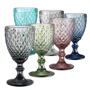 쥬스컵 유리 6컬러 고블렛잔 세트 와인잔 고블릿 고블렛