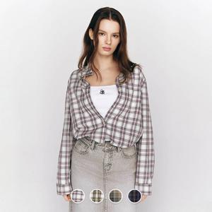 345513 여 루즈핏 체크 셔츠