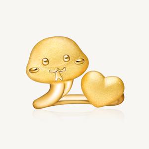 러블리 뱀 돌반지 24K 순금 1.875g