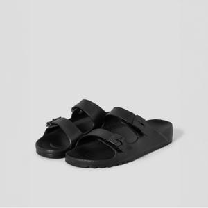 (WOMEN) EVA 투 스트랩 샌들  블랙 (HH54K2R115)