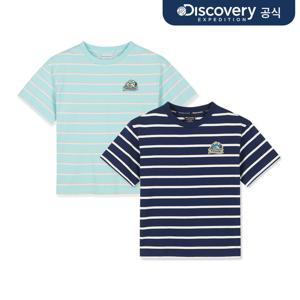 [디스커버리] 키즈 스트라이프 반팔티셔츠 2종 택1  DKRS63063-SET