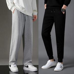 남성 겨울 방한 융털 트레이닝 팬츠 일자 조거 허리밴딩 운동복 츄리닝 바지