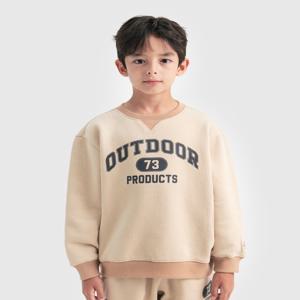 아웃도어 프로덕츠 [OD244IMM10] 바시티 컬러 블록 기모 맨투맨 (베이지)