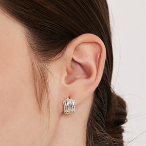 [~3/18 원석팔찌][김지영 착용] venus volume metal one-touch earring