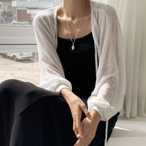 [LBRAND] 마론 리본끈 볼레로 가디건