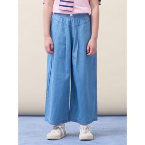 키즈  여아 간절기 세미와이드 데님팬츠 - 스카이 블루 (BI6221G03Q)