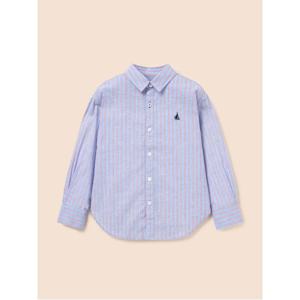 키즈  [Essential] 클래식 리넨 멀티 스트라이프 셔츠 - 스카이 블루 (BI6364UE1Q)