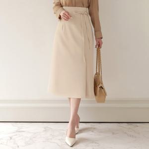 (~XXL까지) 미셀라 스트랩 슬릿 롱 스커트 봄 가을 하객룩 오피스룩 모임룩 격식룩 빅사이즈