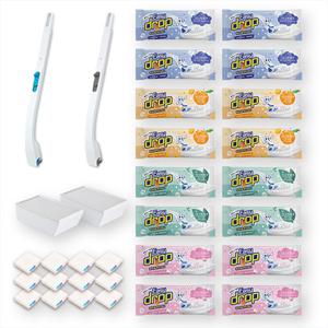 변기클리너 핸들2개+걸이2개+케이스2개+리필 16팩+체험분12개입