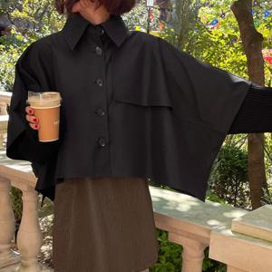 [~77][자체제작] 모네 케이프 트렌치 코트