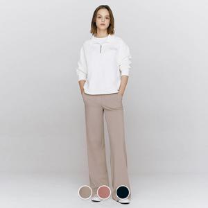 여성 사계절 와이드핏 풀밴딩 텐션 스판 팬츠 고무줄 바지 415507