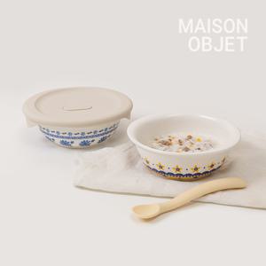 프라카 폴란드풍 도자기 냉동밥용기 350ml 2P 세트