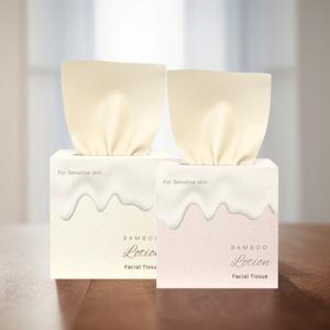 무표백 보습 대나무 로션 티슈 미니 250매, 6개