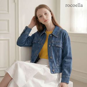 셀리 코튼 세미크롭 여성 데님자켓