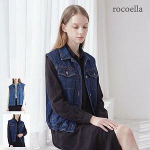 카이 세미크롭 여성 데님 아우터 베스트