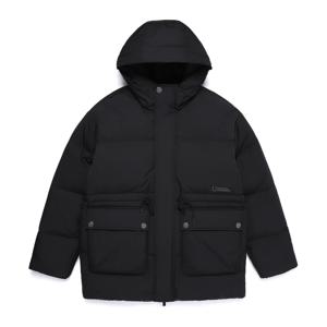 N254UDW090 중힙기장 후디 구스다운 점퍼 BLACK