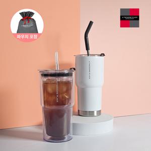 [드라이브세트] DT 텀블러(화이트) + 아이스DT 텀블러 + 그레이파우치 포장