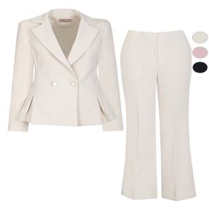 SET 여성 봄가을 투버튼 정장 숏자켓+부츠컷팬츠 세트