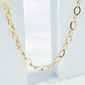 14K 18K 할로우 벨라 메디앙 체인 금 목걸이