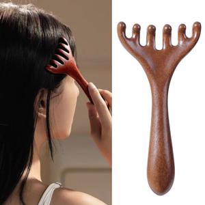 도이니 천연 단목 괄사 두피 마사지 빗