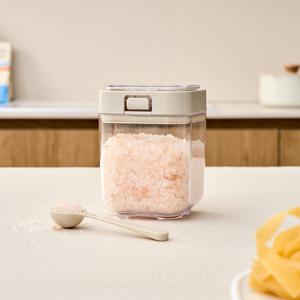 컬러키친 완벽밀폐 가벼운 원터치 스푼양념병 450ml 그레이