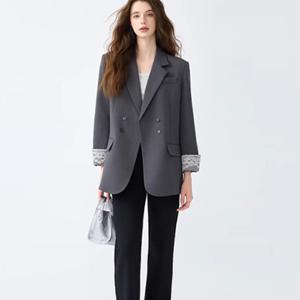 2530615 - 클래식 레이스 더블자켓 기본자켓 여성정장 여자코트 여성코트 반코트 가을자켓 여성자켓 간절기자켓