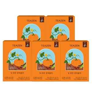 브이핏 호박팥차 15티백 x 5박스 - 삼각티백 / 국내산 호박, 팥 100%