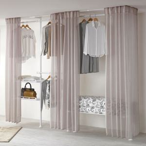 어바웃드레스룸5P-이불선반_체크시스루 행거