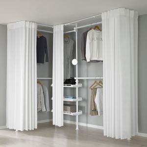 왕자 코너형드레스룸_4P_밀폐선반_플레인화이트_945_PW