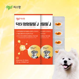 닥터 멍멍팔팔 J 2박스(40캡슐) 반려견 관절 종합 영양제 초록입홍합오일 햄프씨드오일