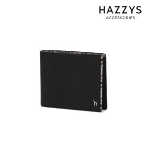 [헤지스ACC] [CHESTER] 블랙 체크라인장식 소가죽 반지갑 HJWA5E291BK