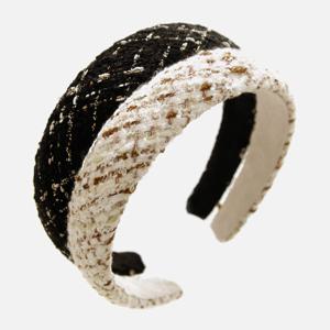 제이로렌 트위드 샤이닝 와이드 헤어밴드 H01343