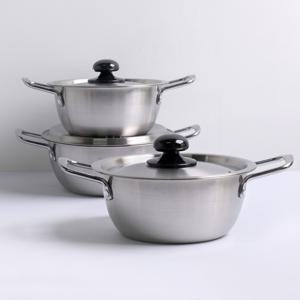 마틴 실버 스테인레스 IH 양손 라면 냄비 3size 택1