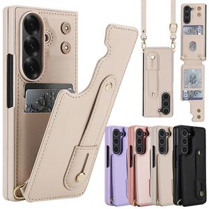 갤럭시Z폴드7 6 5 4 제트지 스트랩 줄 가죽 카드수납 지갑케이스