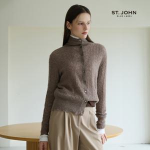 [론칭가159,000원]25FW 글리터 캐시미어 하이넥 가디건