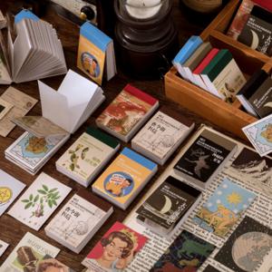 빈티지 감성 다꾸 스티커 팩 북 책 세트 [시즌2 스티커팩 스티커북 모음 일본 고전 레트로 옛날 식물 버섯 다이어리 꾸미기]