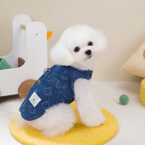 (BND-W75) 테디 하네스 데님자켓 강아지옷 강아지의류 강아지봄옷 강아지여름옷