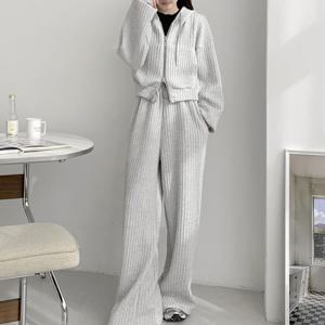 H스타일(SET)킹짱후드집업세트 봄 여성 트레이닝복세트 츄리닝셋트 바지셋업 와이드핏 홈웨어